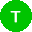 T in green circle